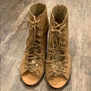 Chinese Laundry Lace up open toe bootie